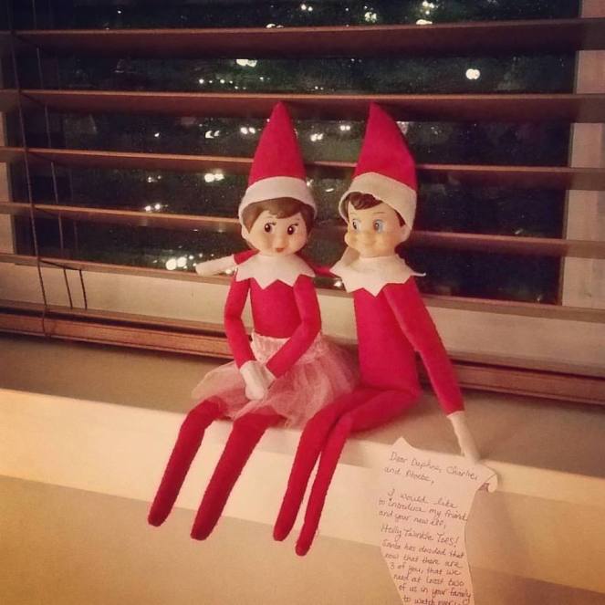 The day our second elf arrived with a note explaining who she was.