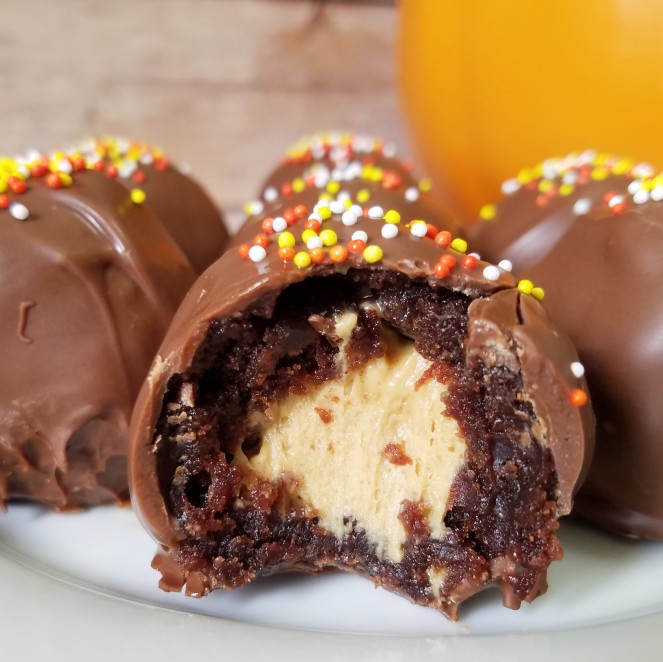 Peanut Butter Brownie Bombs by Rumbly in my Tumbly