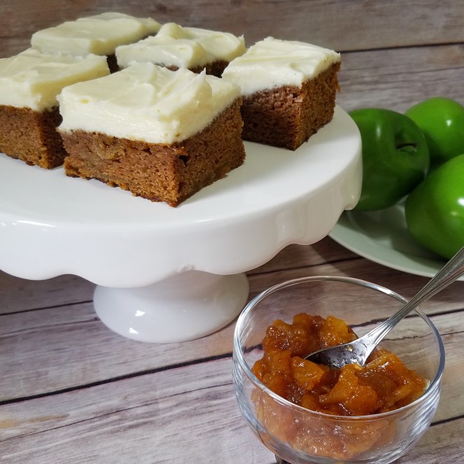Applesauce Bars with Cream Cheese Frosting
