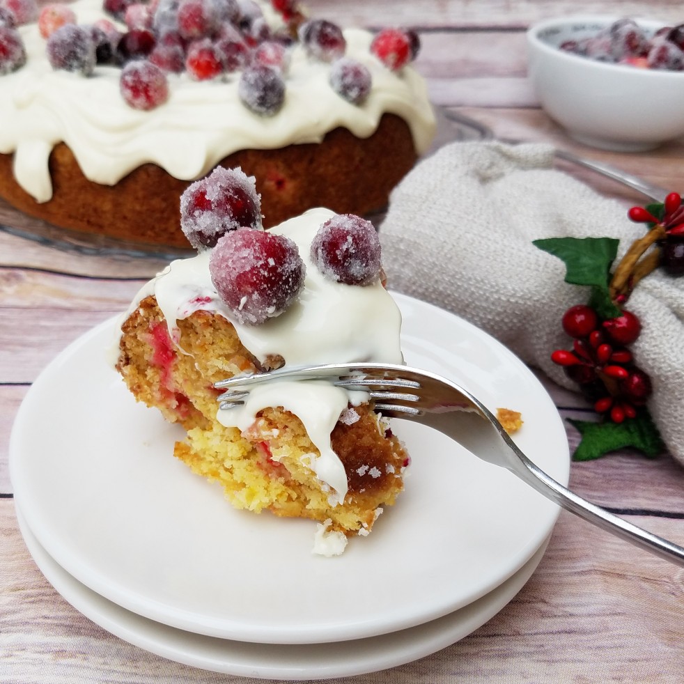 Cranberry White Chocolate Christmas Cake - Rumbly in my Tumbly